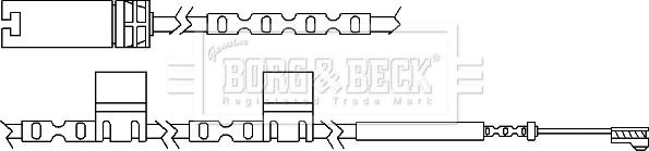 Borg & Beck BWL3053 - Contatto segnalazione, Usura past. freno / mat. d'attrito www.autoricambi360.it