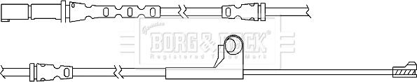 Borg & Beck BWL3065 - Contatto segnalazione, Usura past. freno / mat. d'attrito www.autoricambi360.it