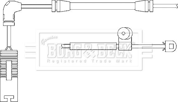 Borg & Beck BWL3009 - Contatto segnalazione, Usura past. freno / mat. d'attrito www.autoricambi360.it