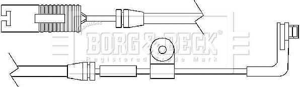 Borg & Beck BWL3017 - Contatto segnalazione, Usura past. freno / mat. d'attrito www.autoricambi360.it