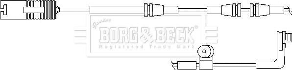 Borg & Beck BWL3030 - Contatto segnalazione, Usura past. freno / mat. d'attrito www.autoricambi360.it