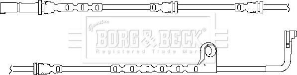 Borg & Beck BWL3033 - Contatto segnalazione, Usura past. freno / mat. d'attrito www.autoricambi360.it