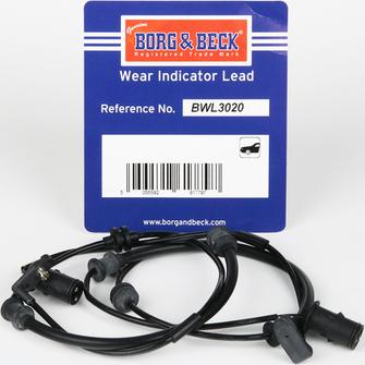 Borg & Beck BWL3020 - Contatto segnalazione, Usura past. freno / mat. d'attrito www.autoricambi360.it