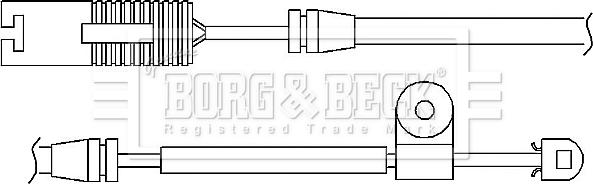 Borg & Beck BWL3027 - Contatto segnalazione, Usura past. freno / mat. d'attrito www.autoricambi360.it