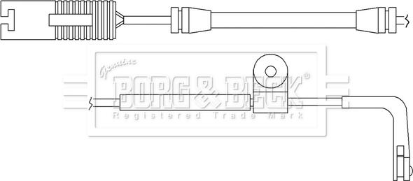 Borg & Beck BWL3071 - Contatto segnalazione, Usura past. freno / mat. d'attrito www.autoricambi360.it