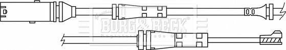 Borg & Beck BWL3193 - Contatto segnalazione, Usura past. freno / mat. d'attrito www.autoricambi360.it