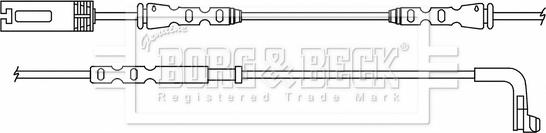Borg & Beck BWL3158 - Contatto segnalazione, Usura past. freno / mat. d'attrito www.autoricambi360.it