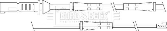 Borg & Beck BWL3110 - Contatto segnalazione, Usura past. freno / mat. d'attrito www.autoricambi360.it