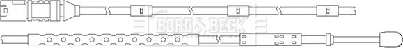 Borg & Beck BWL3111 - Contatto segnalazione, Usura past. freno / mat. d'attrito www.autoricambi360.it