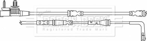 Borg & Beck BWL3184 - Contatto segnalazione, Usura past. freno / mat. d'attrito www.autoricambi360.it