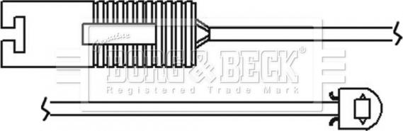 Borg & Beck BWL3124 - Contatto segnalazione, Usura past. freno / mat. d'attrito www.autoricambi360.it
