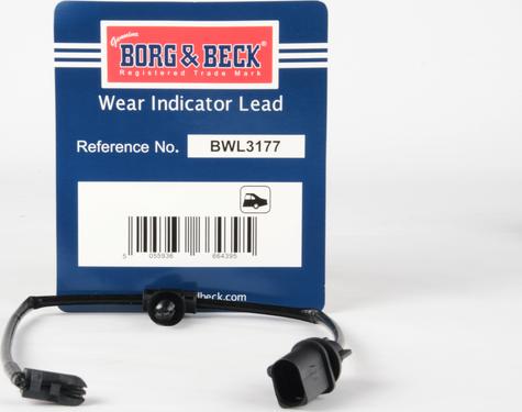Borg & Beck BWL3177 - Contatto segnalazione, Usura past. freno / mat. d'attrito www.autoricambi360.it