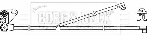 Borg & Beck BWL33090 - Contatto segnalazione, Usura past. freno / mat. d'attrito www.autoricambi360.it
