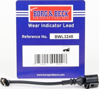 Borg & Beck BWL3248 - Contatto segnalazione, Usura past. freno / mat. d'attrito www.autoricambi360.it