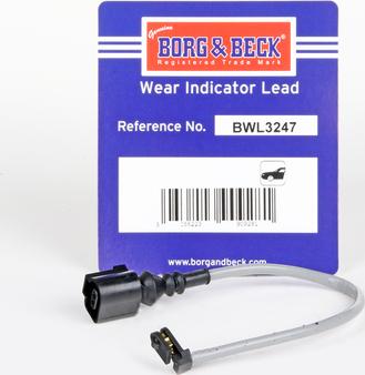 Borg & Beck BWL3247 - Contatto segnalazione, Usura past. freno / mat. d'attrito www.autoricambi360.it