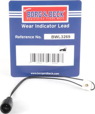 Borg & Beck BWL3269 - Contatto segnalazione, Usura past. freno / mat. d'attrito www.autoricambi360.it
