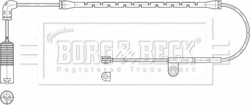 Borg & Beck BWL3207 - Contatto segnalazione, Usura past. freno / mat. d'attrito www.autoricambi360.it