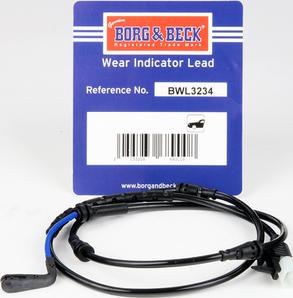 Borg & Beck BWL3234 - Contatto segnalazione, Usura past. freno / mat. d'attrito www.autoricambi360.it