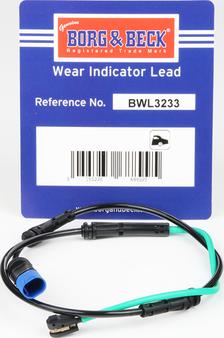 Borg & Beck BWL3233 - Contatto segnalazione, Usura past. freno / mat. d'attrito www.autoricambi360.it