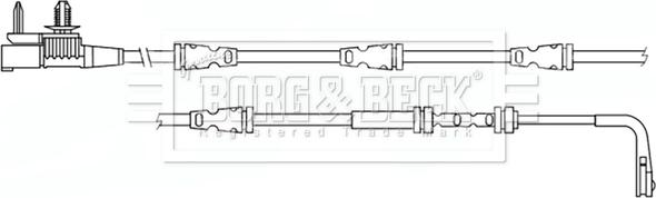 Borg & Beck BWL3225 - Contatto segnalazione, Usura past. freno / mat. d'attrito www.autoricambi360.it