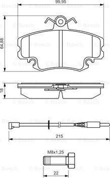 BOSCH 0 986 494 522 - Kit pastiglie freno, Freno a disco www.autoricambi360.it