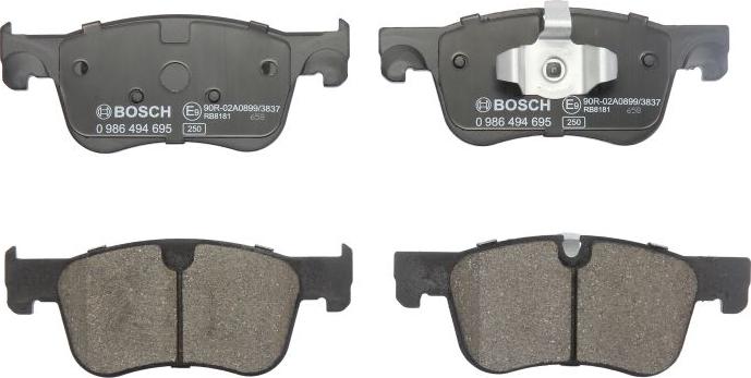 BOSCH 0 986 494 695 - Kit pastiglie freno, Freno a disco www.autoricambi360.it