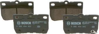 BOSCH 0 986 494 891 - Kit pastiglie freno, Freno a disco www.autoricambi360.it