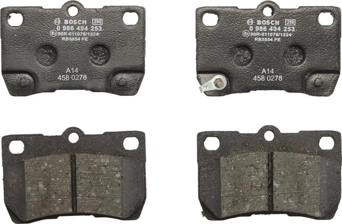 BOSCH 0 986 494 253 - Kit pastiglie freno, Freno a disco www.autoricambi360.it