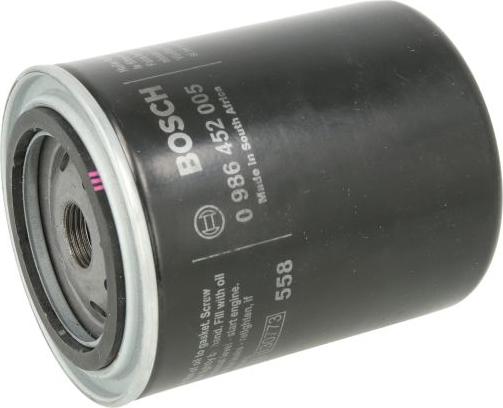BOSCH 0 986 452 005 - Filtro olio www.autoricambi360.it