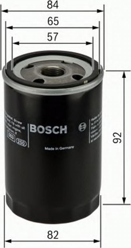 BOSCH 0 986 452 015 - Filtro olio www.autoricambi360.it