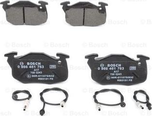 BOSCH 0 986 461 763 - Kit pastiglie freno, Freno a disco www.autoricambi360.it