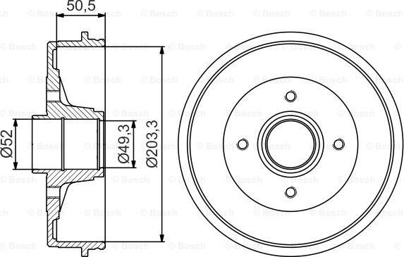 BOSCH 0 986 477 197 - Tamburo freno www.autoricambi360.it