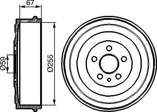 BOSCH 0 986 477 144 - Tamburo freno www.autoricambi360.it