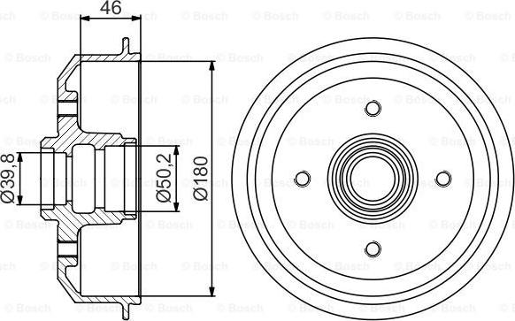 BOSCH 0 986 477 150 - Tamburo freno www.autoricambi360.it