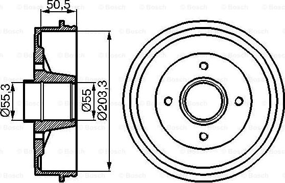 BOSCH 0 986 477 108 - Tamburo freno www.autoricambi360.it