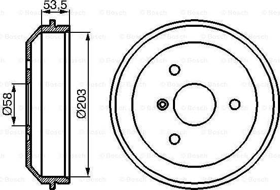 BOSCH 0 986 477 103 - Tamburo freno www.autoricambi360.it