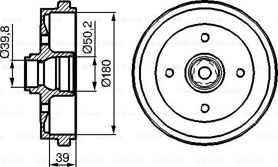 BOSCH 0 986 477 111 - Tamburo freno www.autoricambi360.it