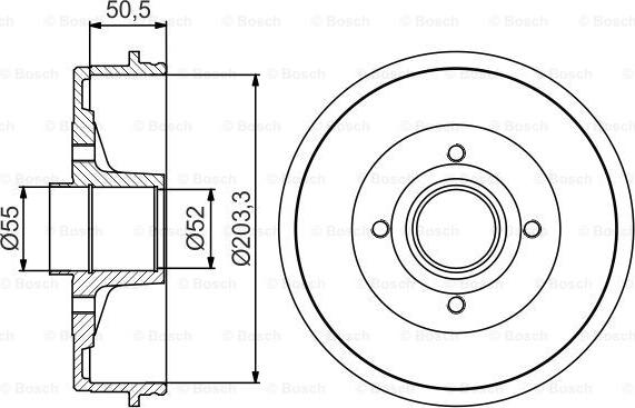 BOSCH 0 986 477 254 - Tamburo freno www.autoricambi360.it