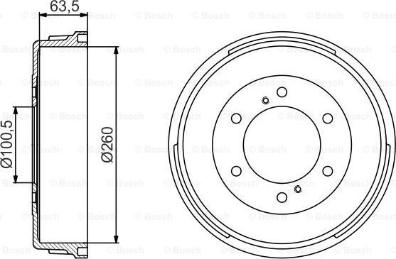 BOSCH 0 986 477 223 - Tamburo freno www.autoricambi360.it