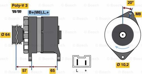 BOSCH 0 986 049 440 - Alternatore www.autoricambi360.it