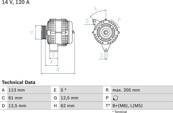 BOSCH 0 986 049 530 - Alternatore www.autoricambi360.it