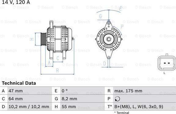 BOSCH 0 986 049 650 - Alternatore www.autoricambi360.it