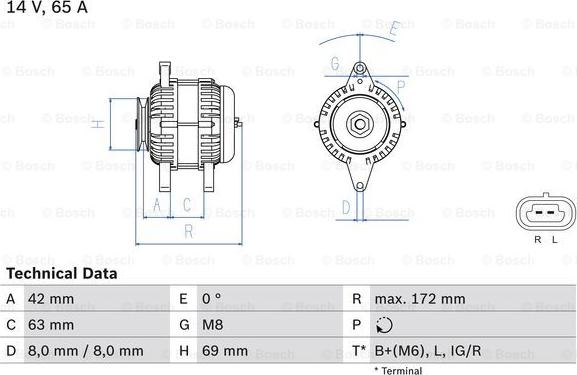 BOSCH 0 986 049 051 - Alternatore www.autoricambi360.it
