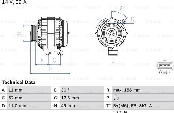 BOSCH 0 986 049 121 - Alternatore www.autoricambi360.it