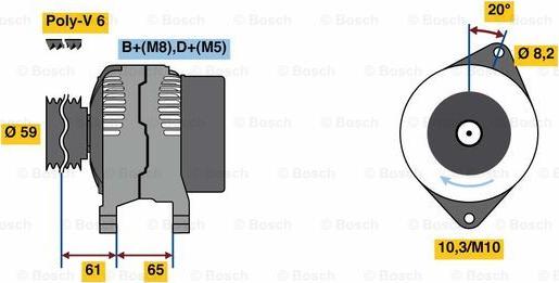 BOSCH 0 986 049 311 - Alternatore www.autoricambi360.it