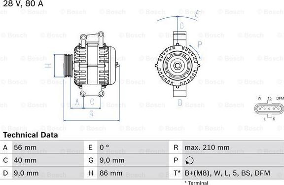 BOSCH 0 986 049 320 - Alternatore www.autoricambi360.it
