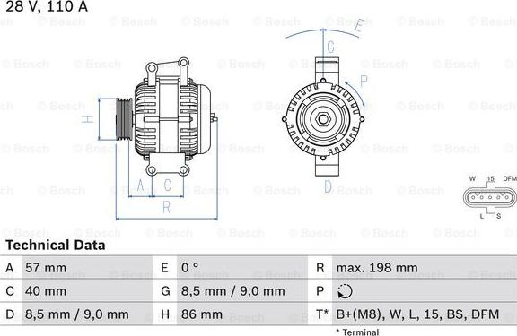 BOSCH 0 986 049 780 - Alternatore www.autoricambi360.it