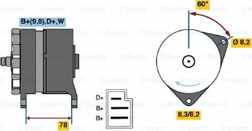 BOSCH 0 986 044 571 - Alternatore www.autoricambi360.it