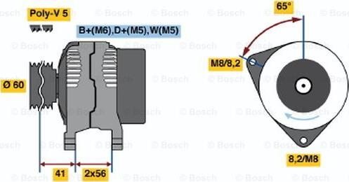 BOSCH 0 986 044 631 - Alternatore www.autoricambi360.it