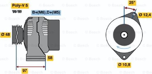 BOSCH 0 986 044 621 - Alternatore www.autoricambi360.it
